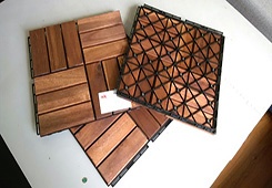 Exterior design with outdoor plastic blister wood flooring tile - Wood deck tiles